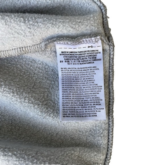 Vans Hoodie Mens XXL Gray Versa Fleece Long Sleeves Pocket Sweatshirt Skater - Picture 9 of 14